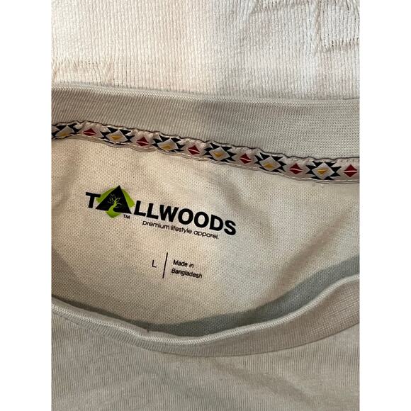 LL Woods Landscape White T-Shirt Mens L - Picture 3 of 3